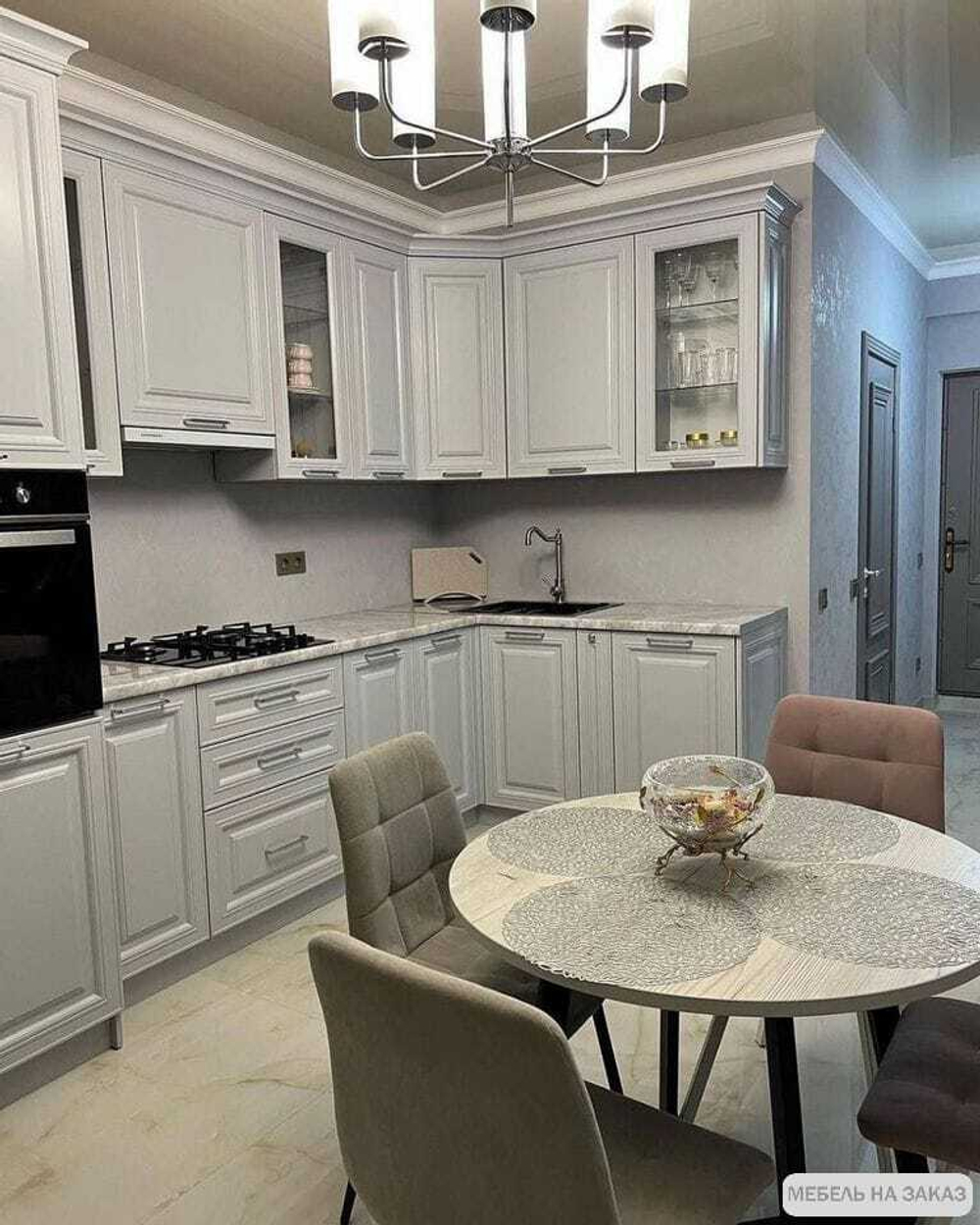 Кухня в современном стиле. мдф с фрезеровкой