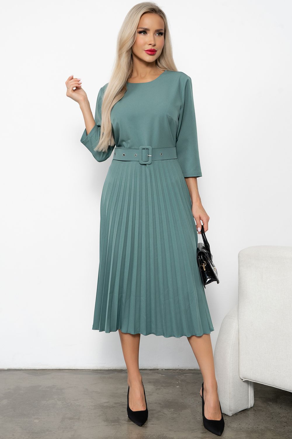 Платья Агния (фисташковый)-46р-р Р11-1220 Nikol