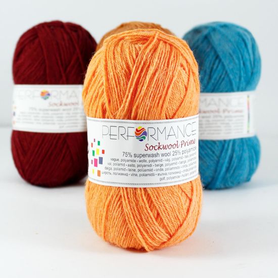 Пряжа Sock Wool Prime 4-ply PERFORMANCE (75% шерсть супервош, 25% полиамид)