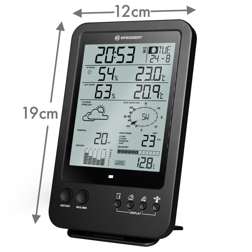 Погодная станция Bresser с наружным датчиком 5-в-1, черный