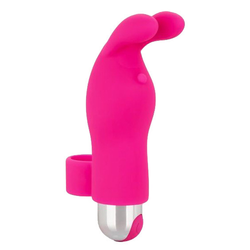 Розовая пулька-насадка 8,25см на палец California Exotic Novelties Finger Bunny SE-1705-20-2