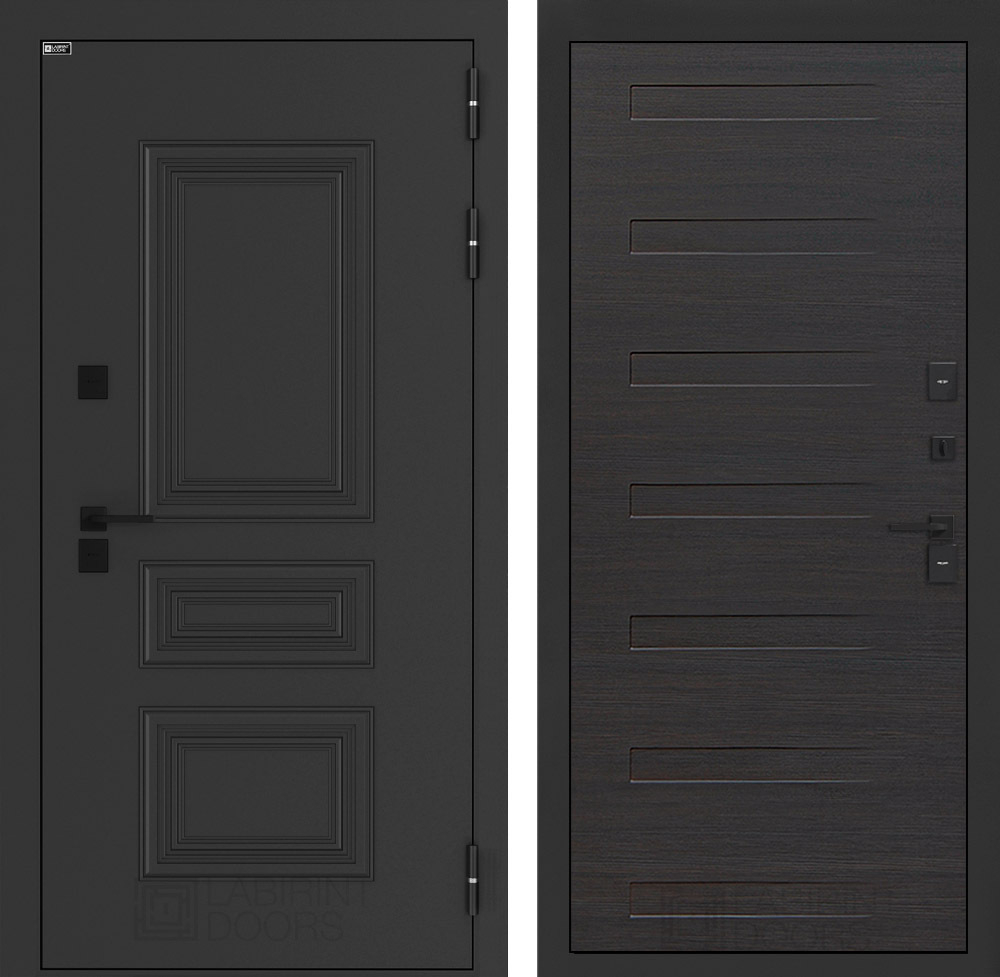 Дверь входная Лабиринт АЛЯСКА ЛАЙТ 14 Эковенге горизонтальный металлическая