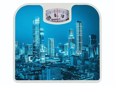 Весы напольные механические до 130кг "Ночной город"