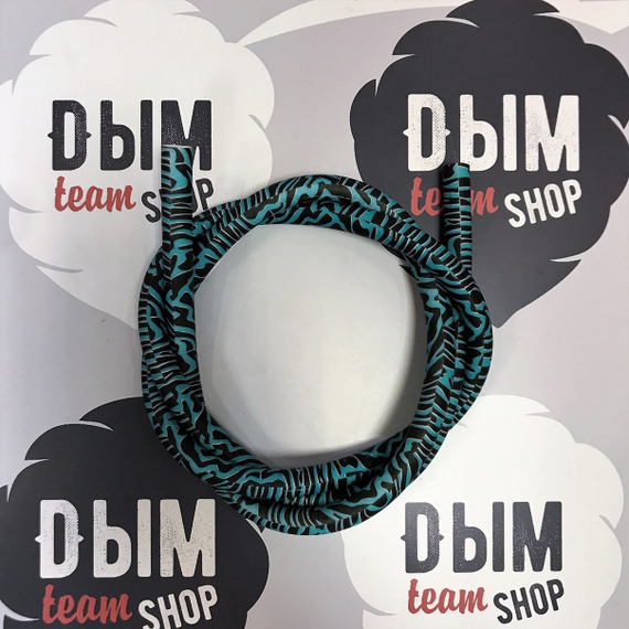 Шланг силиконовый Bazooka, материал soft touch, 2D черн/бирюз. 1,5 м