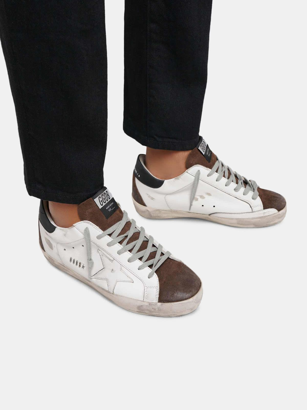Женские Кеды GOLDEN GOOSE 'SUPERSTAR' Two-tone white and brown