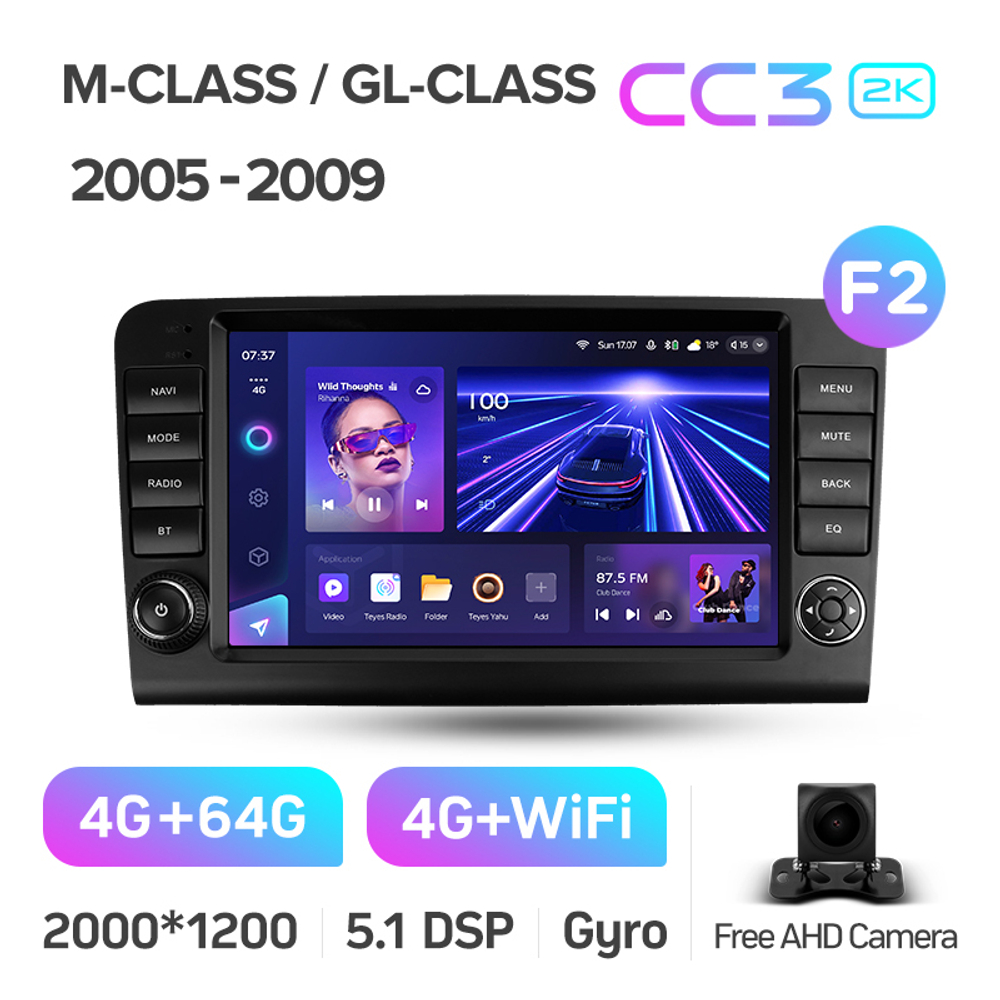 Teyes CC3 2K 9"для Mercedes Benz ML-Class, GL-Class ML350 GL320 X164 2005-2009