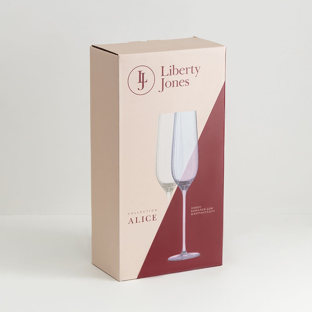 Набор бокалов для шампанского Alice в подарочной упаковке, 200 мл, 2 шт.