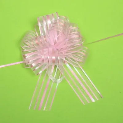 Бант для оформления подарка «Сияние» 5 см, d=15 см, Розовый