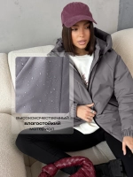 Куртка весенняя удлиненная с капюшоном