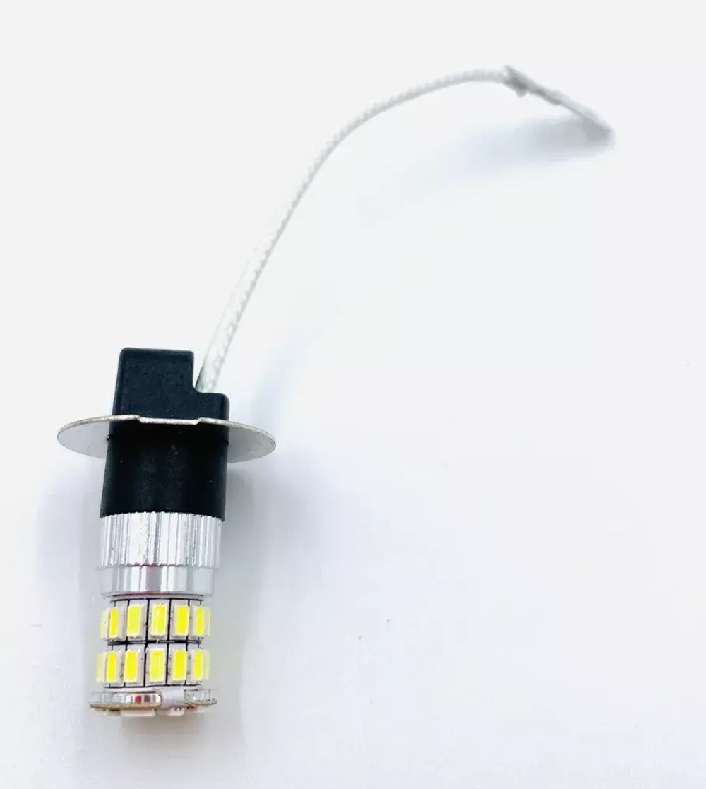 Лампа с проводком H3 36 SMD 12-30V Яркая, холодный белый свет