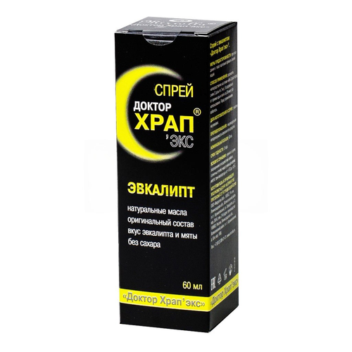 Доктор Храп Экс спрей для полости рта эвкалипт 60 мл