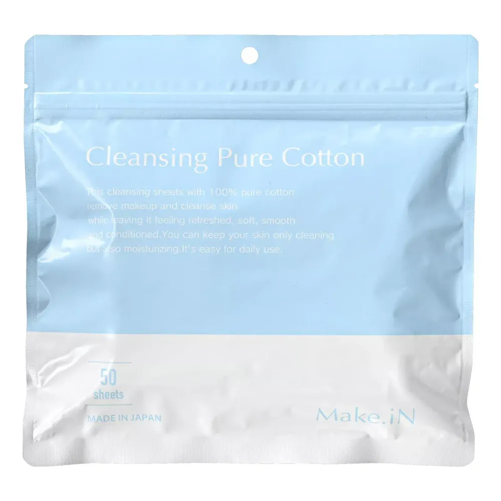 Make.iN  Очищающие салфетки для кожи лица Мейк.иН - Cleansing Pure Cotton, 50 шт.