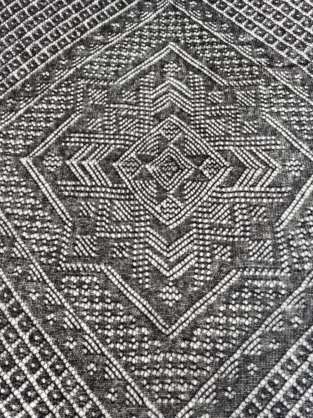 Оренбургский пуховый платок-паутинка А140-07 черный