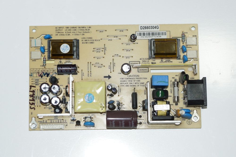 LIEN CHANG AL-0019 PCB rev: B блок питания монитора LG L1715S