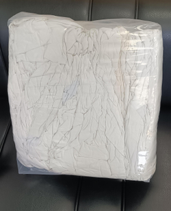 Ветошь белая постельная 100% ХБ (белые простыни 60x100 см) в тюках по 10 кг