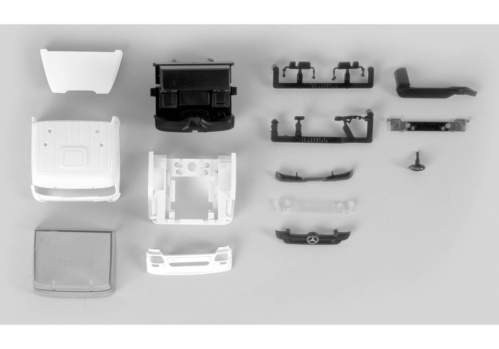 Кабина Mercedes-Benz Actros L 08 с коротким боковым порогом и спойлером на крыше, 2 шт.