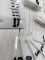 Номерки для ключей 2х5см