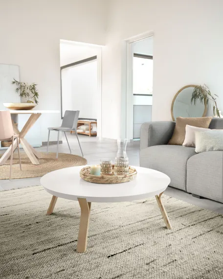 Сервант Abilen из шпона дуба и белый лак  180 x 75 cm