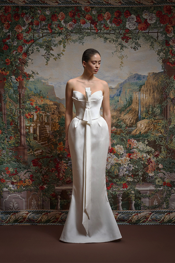 Платье корсетное макси из атласа