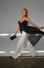 Комплект с топом на бретелях и рюшами