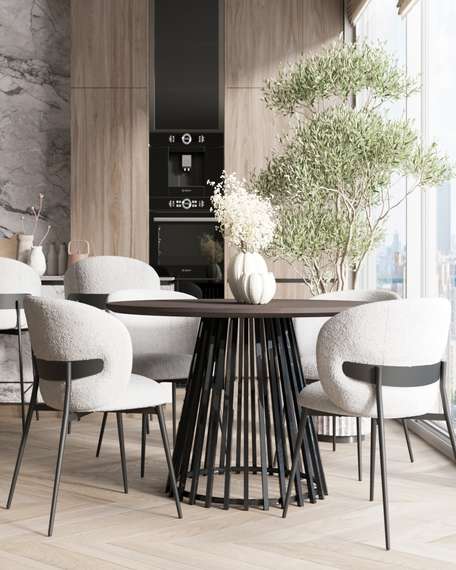 Стол обеденный Daphne 100*75 см темное дерево