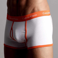 Мужские трусы хипсы Calvin Klein 365 White Orange