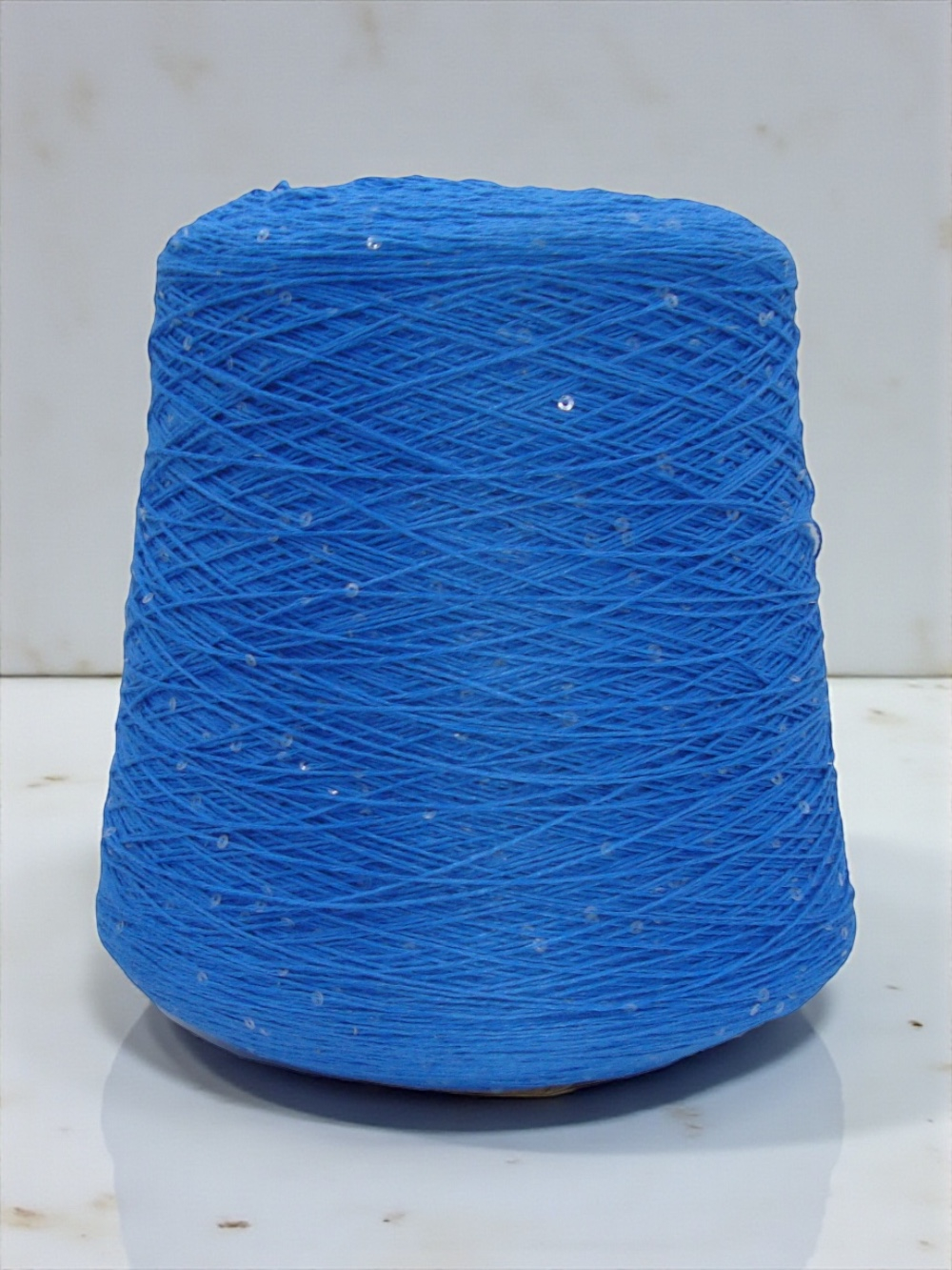 Бобинная пряжа Cotton Paillettes (Blu)