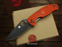 Нож Spyderco Tenacious LTW - оранж. рук., черный клинок RK-497