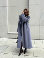 Шуба из эко меха  Shubeco Lady песец  ШП_1086 голубой  S