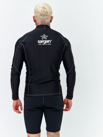 Футболка рашгард лонгслив Sargan Агидель UPF 50+ мужской черный