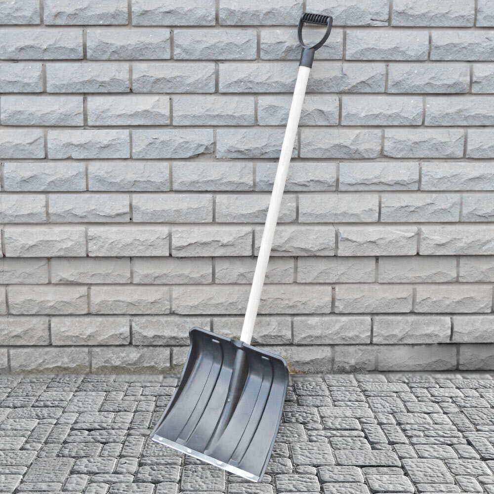 Лопата снеговая "Вьюга"№2  с оц.планкой в сборе с алюм. чер. и V-обр. ручк