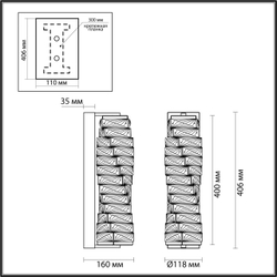 4999/10WL HALL ODL23 623 золотой/прозрачный/металл/хрусталь Бра LED 10W 4000K STRAZA