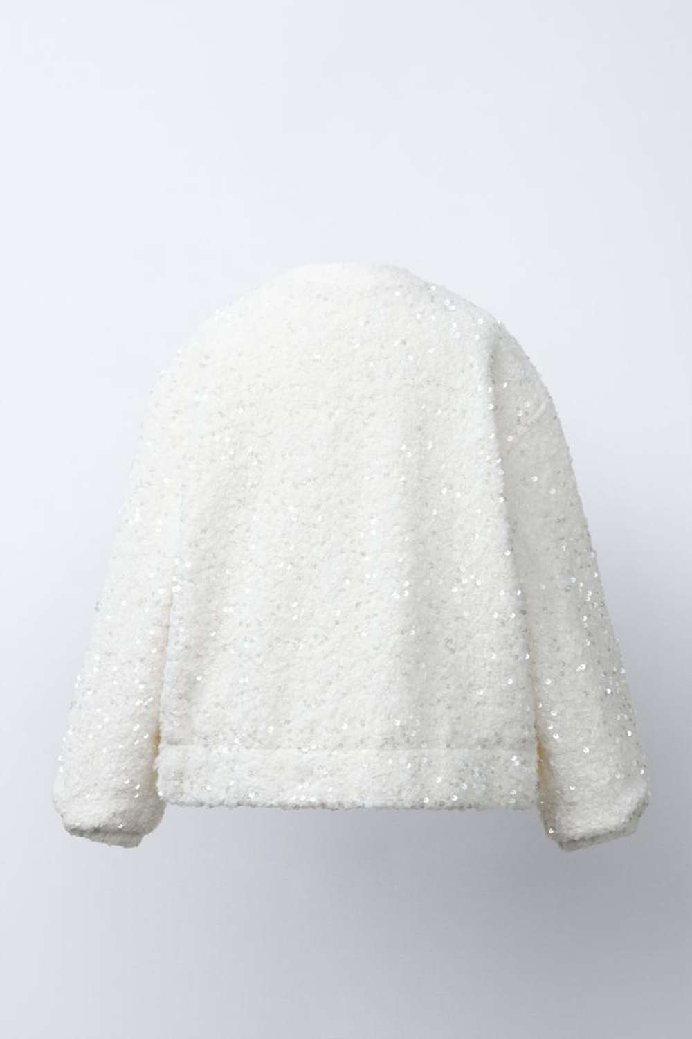 ZARA БОМБЕР С ПАЙЕТКАМИ, ЭКРЮ