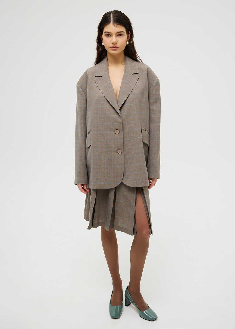 Жакет объемного кроя