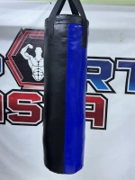 Легкая детская груша для бокса из ПВХ 100×30 см черно-синяя