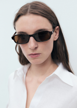 Объемная рубашка изо льна