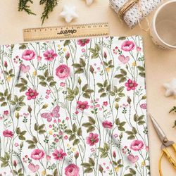 Ткань таффета полевые соцветия