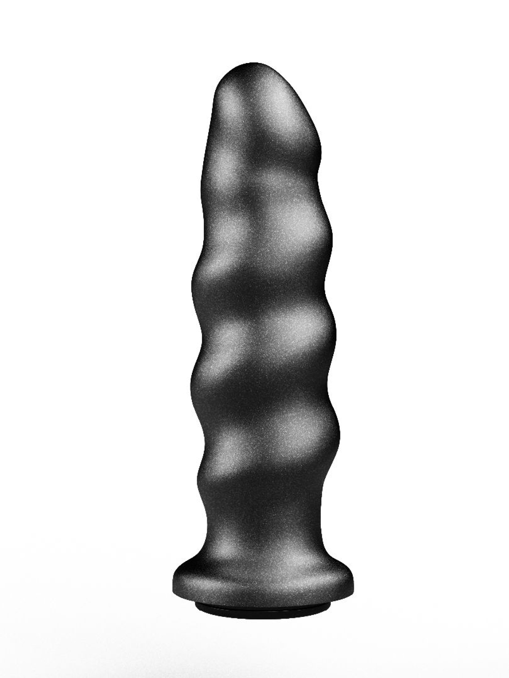 Черная насадка на трусики харнесс Platinum - 16 см. (Цвет: черный)