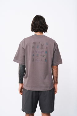 Футболка Blue Monte T-shirt With Insect Print "Wayao Brown"