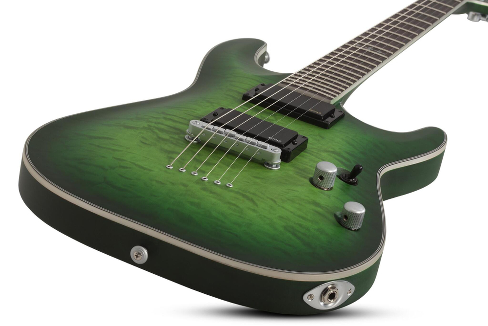 Schecter C-1 PLATINUM SATIN GREEN BURST