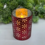 Подсвечник «Фантазия» 10*12,5 см, Красный