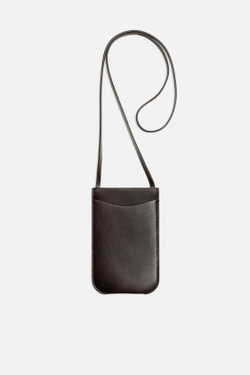 ZARA КОЖАНАЯ СУМКА ЧЕРЕЗ ПЛЕЧО, КОРИЧНЕВЫЙ