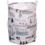 Корзина для белья складная круглая Париж 44*34 см