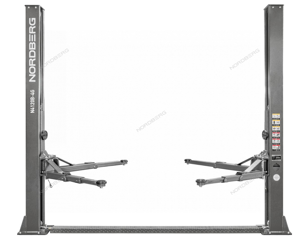 Подъемник двухстоечный 4 т, 380 В, серый NORDBERG N4120B-4G_3+2_380