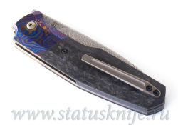 Нож CKF/Philippe Jourget FIF20 TimDam (Damasteel, Timascus, shred CF)фотография - 9