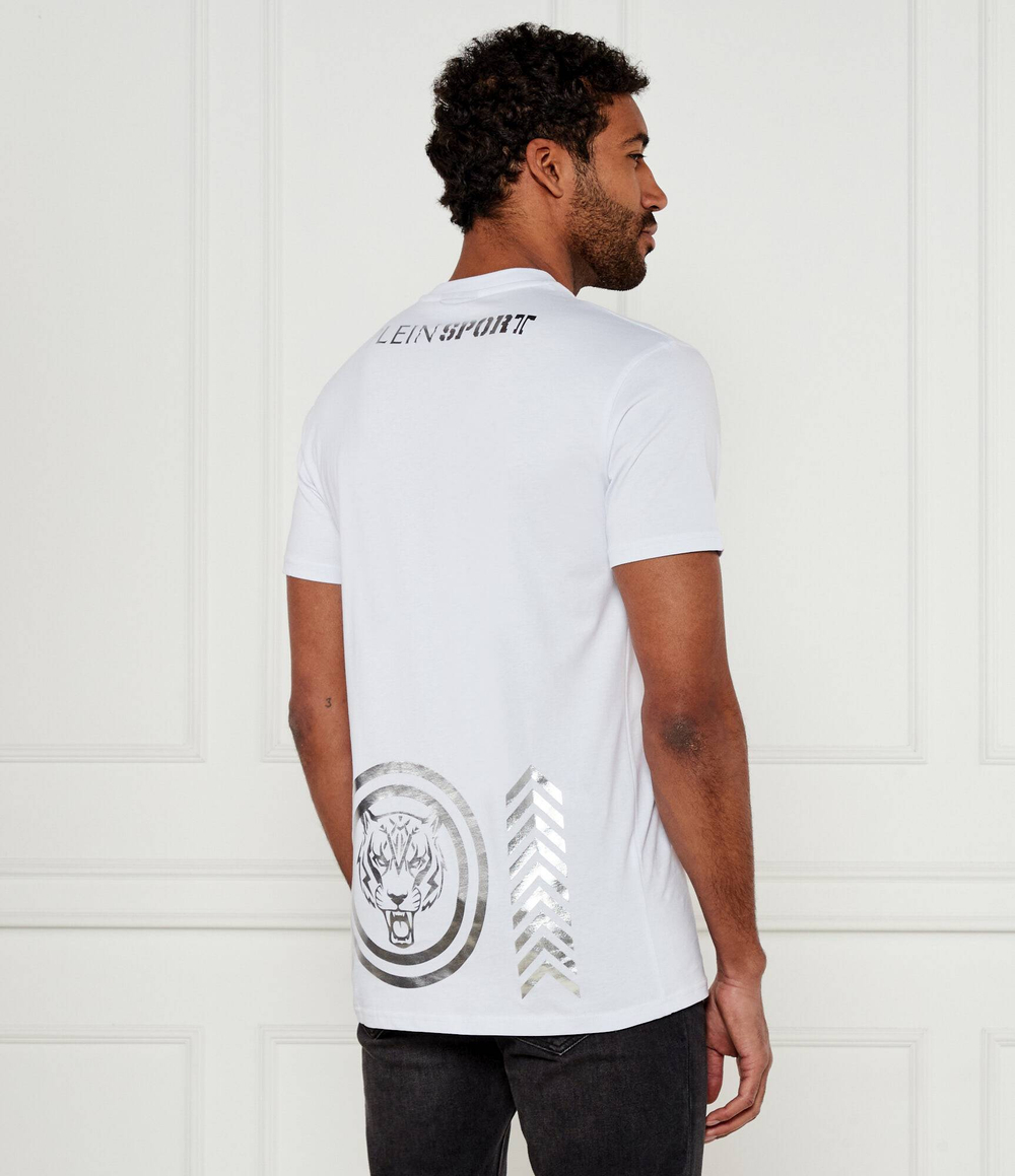 Футболка Lamina Tiger Plein Sport - белый(MTK8011 STE001N)
