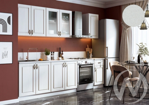 Кухня Констанция 2;0м (белый/сандал/антарес) Компоновка №2