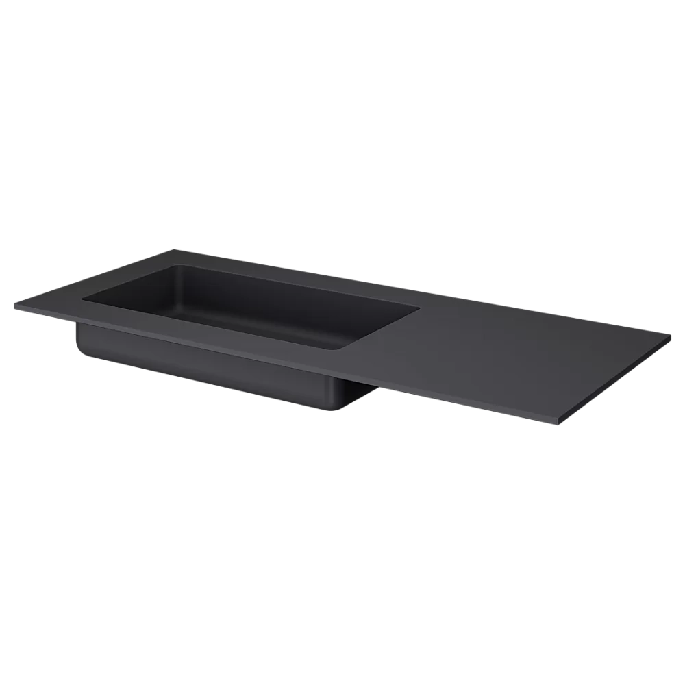 Тумба с раковиной Armadi Art QUATRO 2 140 LUNA/профиль ANTHRACITE/раковина ANTHRACITE