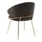 Стул Lime, черный микровелюр с золотыми ножками