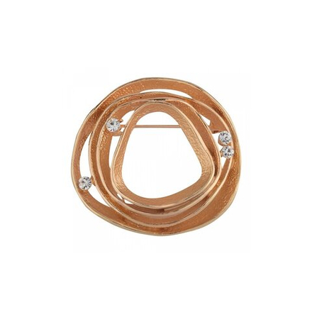 Брошь Shadore Завиток FAN-07025 BW/RG